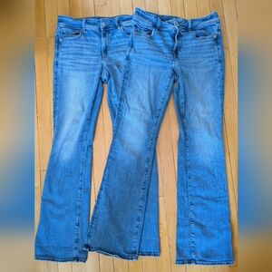 2 pair of American Eagle Next Level Low Rise Kick Boot Jeans, Long